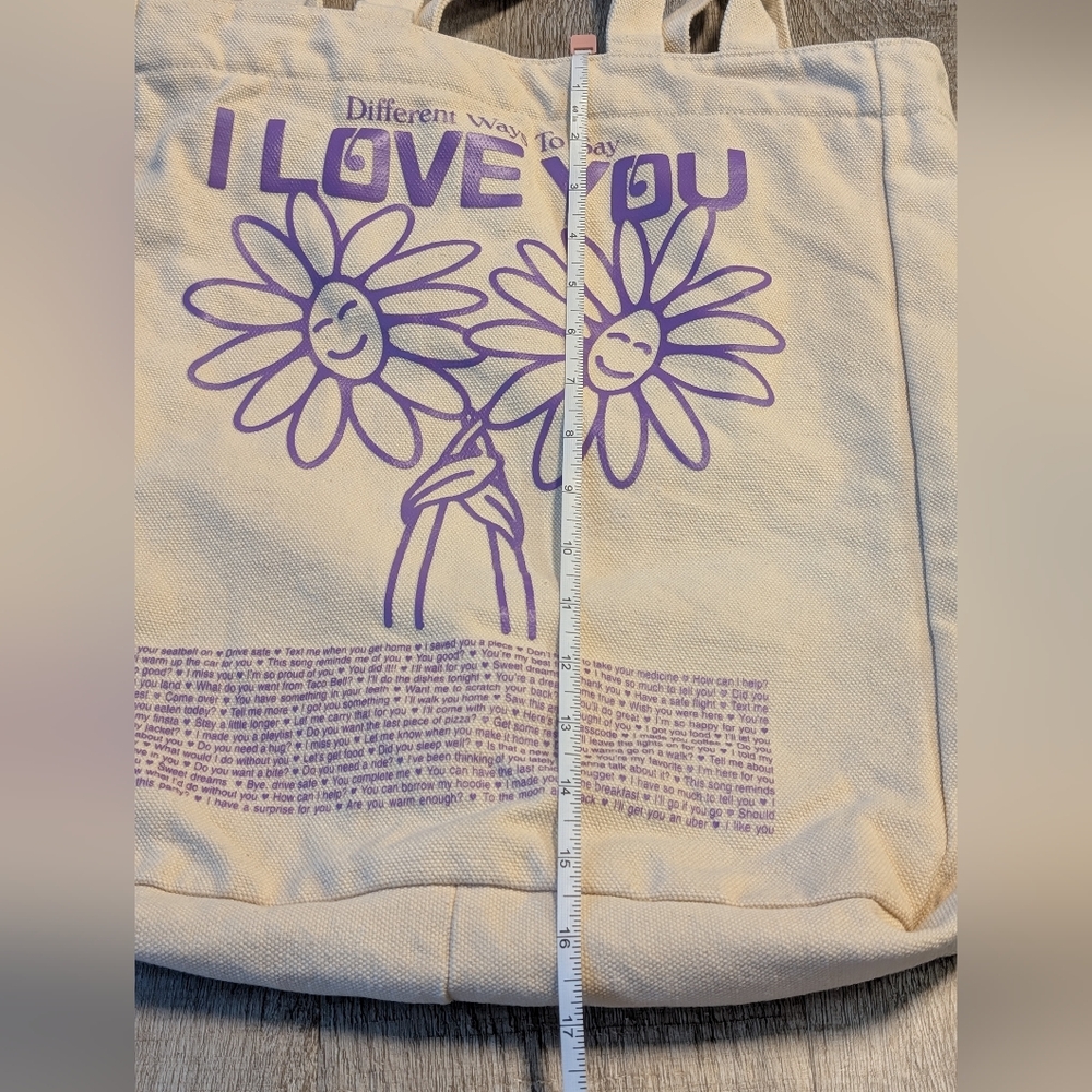 LONELY GHOST Different Ways To Say I Love You Tote Shoulder Bag - Picture 9 of 11